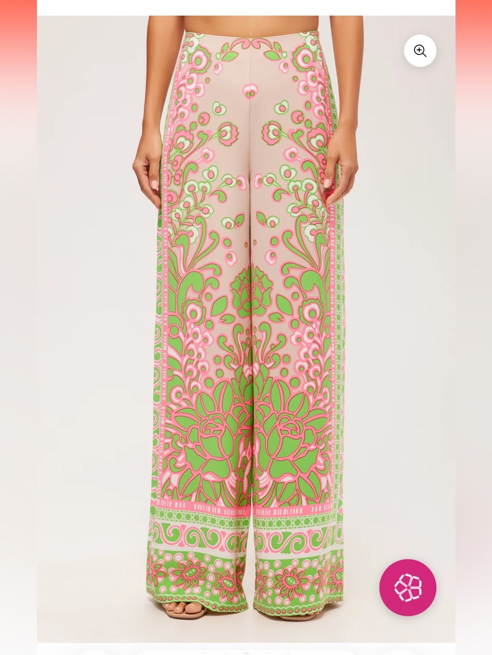 NWT TRINA TURK Federer Wide-Leg Pant - Petra Floral - Picture 3 of 5